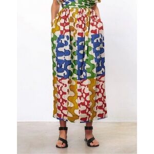 NWOT Mara Hoffman Midi Billie Pleated Skirt